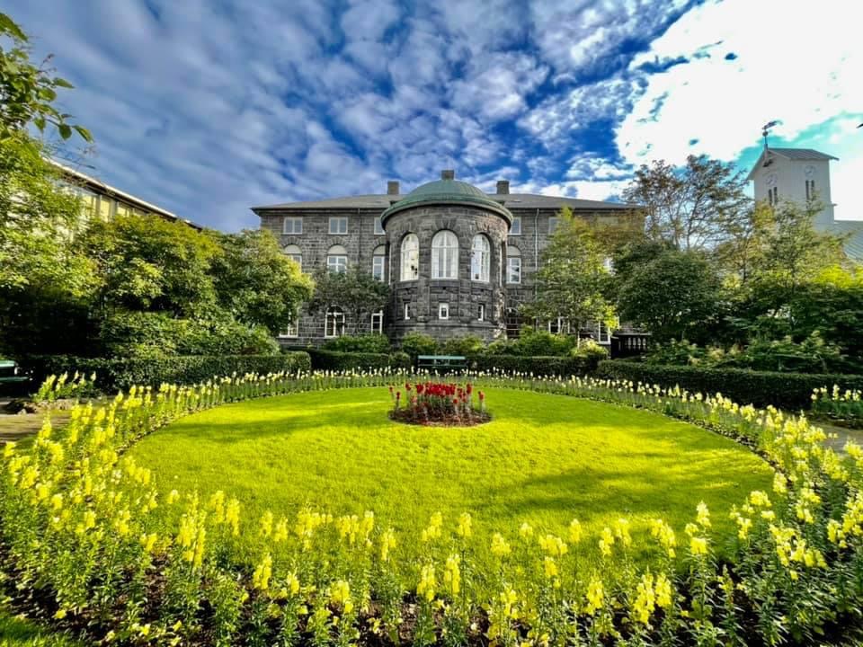 The Parliament building in Reykjavik, Iceland